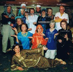Norm Shemitz; Mary Shemitz; Ruth Bennett McDougal Dorrough; Dan Dorrough; Joanne Patterson; Frank Moran; Alexandra Miller; Helen Moran; Sharon Miller; Donald Miller; Barbara Gottfried; Patti Heien; Linda Hoffman; Djenane Batanouni; Trips; Egypt; Galabeya